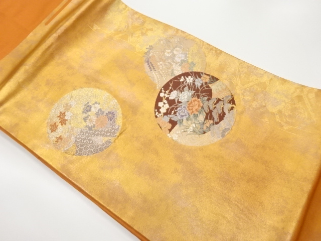 JAPANESE NAGOYA OBI / WOVEN FLOWERS